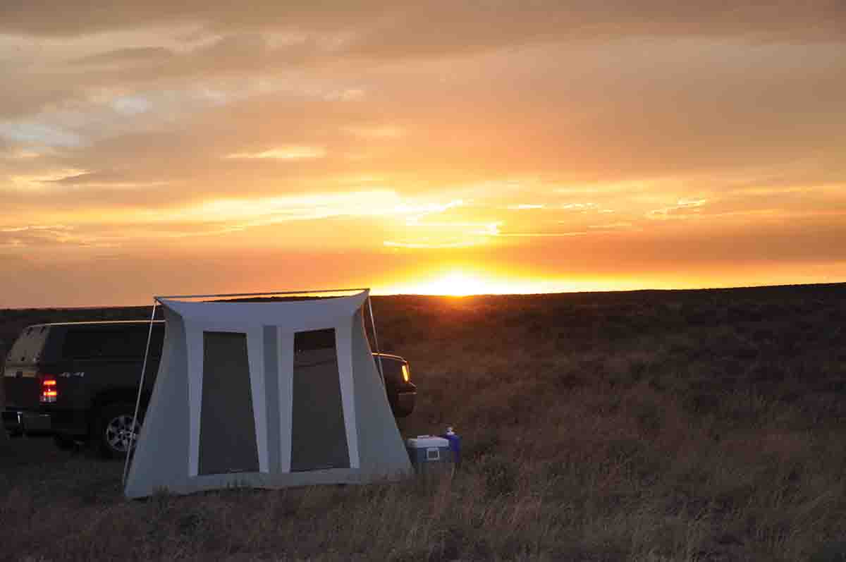 A snug camp in antelope country.